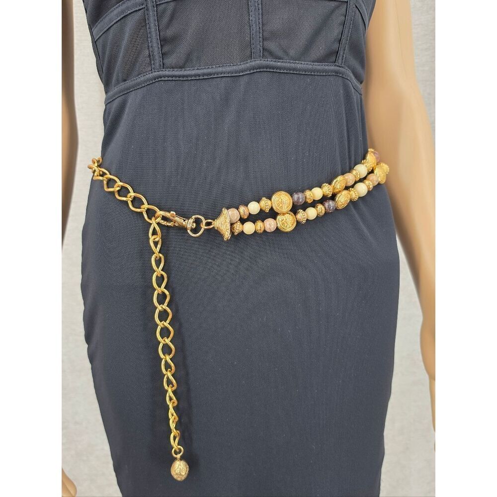 Vintage Gold Beaded Chain Waist Chain Belt